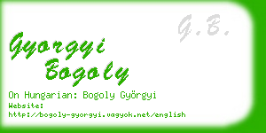 gyorgyi bogoly business card