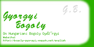 gyorgyi bogoly business card